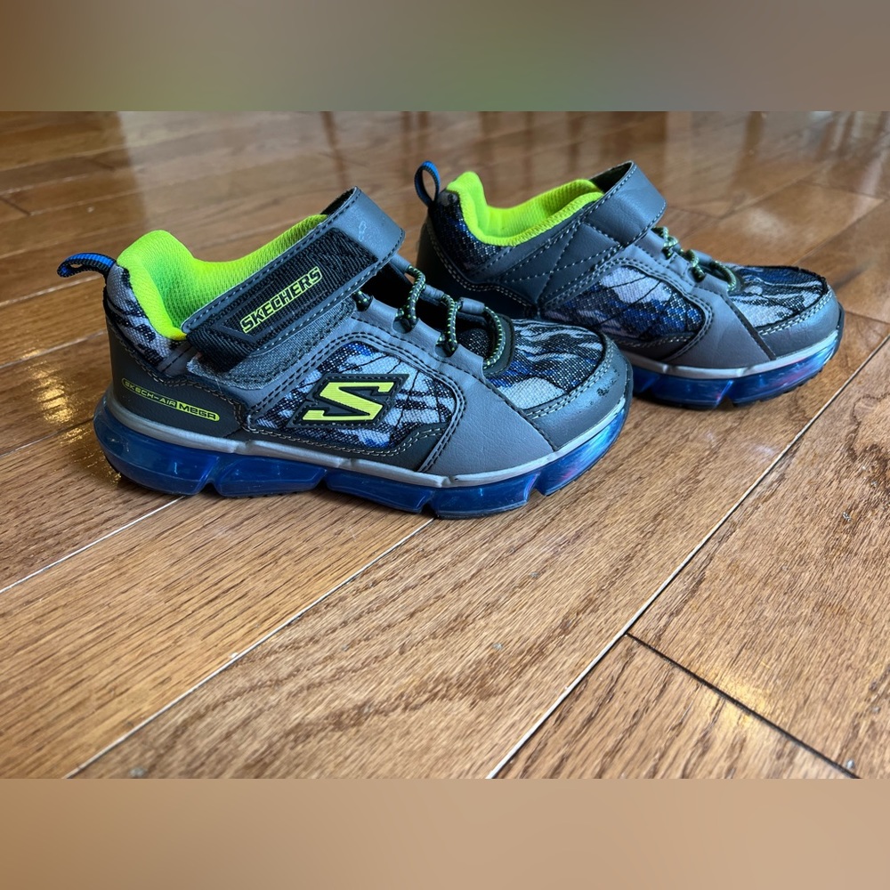 Skechers Kids' Gray and Green Shoes